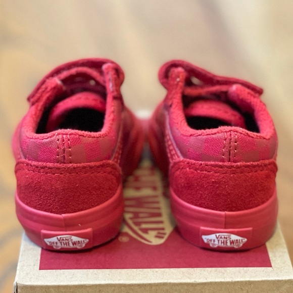 Racing Red Toddler Vans size 3.0 - Picture 5 of 8